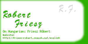 robert friesz business card